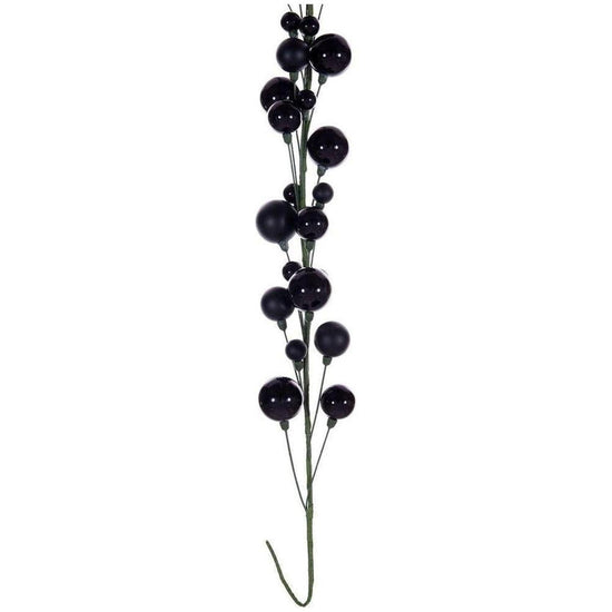 6' Ball Branch Garland: Black