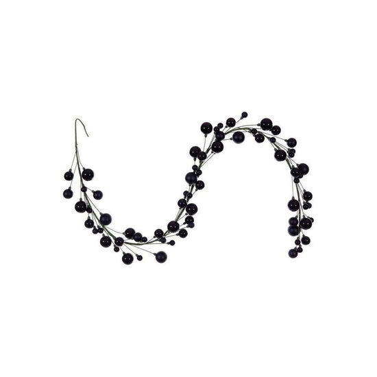 6' Ball Branch Garland: Black