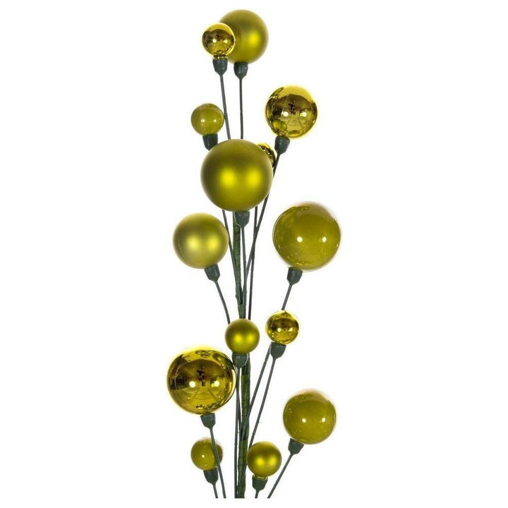 6' Ball Branch Garland: Lime Green, home decor accent for fireplace, railing or entryway