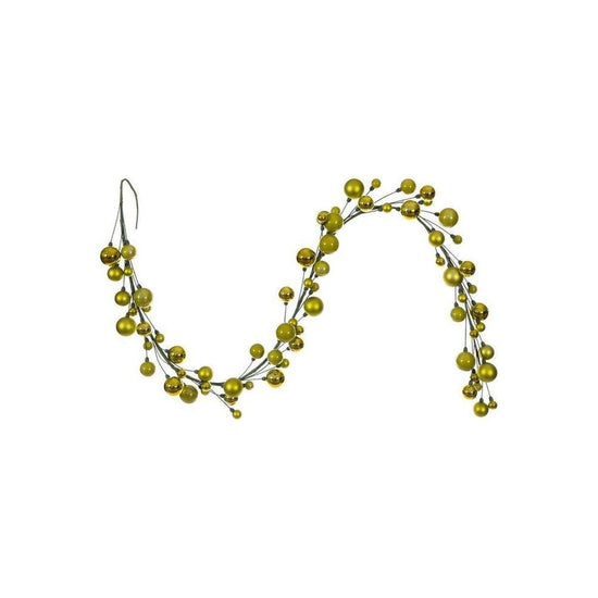 6' Ball Branch Garland: Lime Green