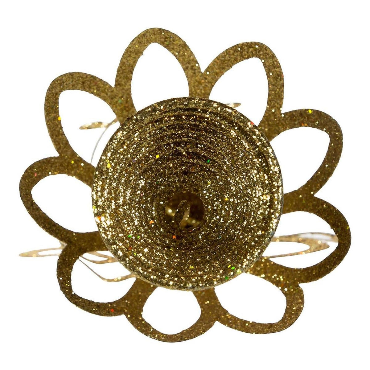 Kurt Adler 12-Inch Gold Glitter Metal Angel Treetop