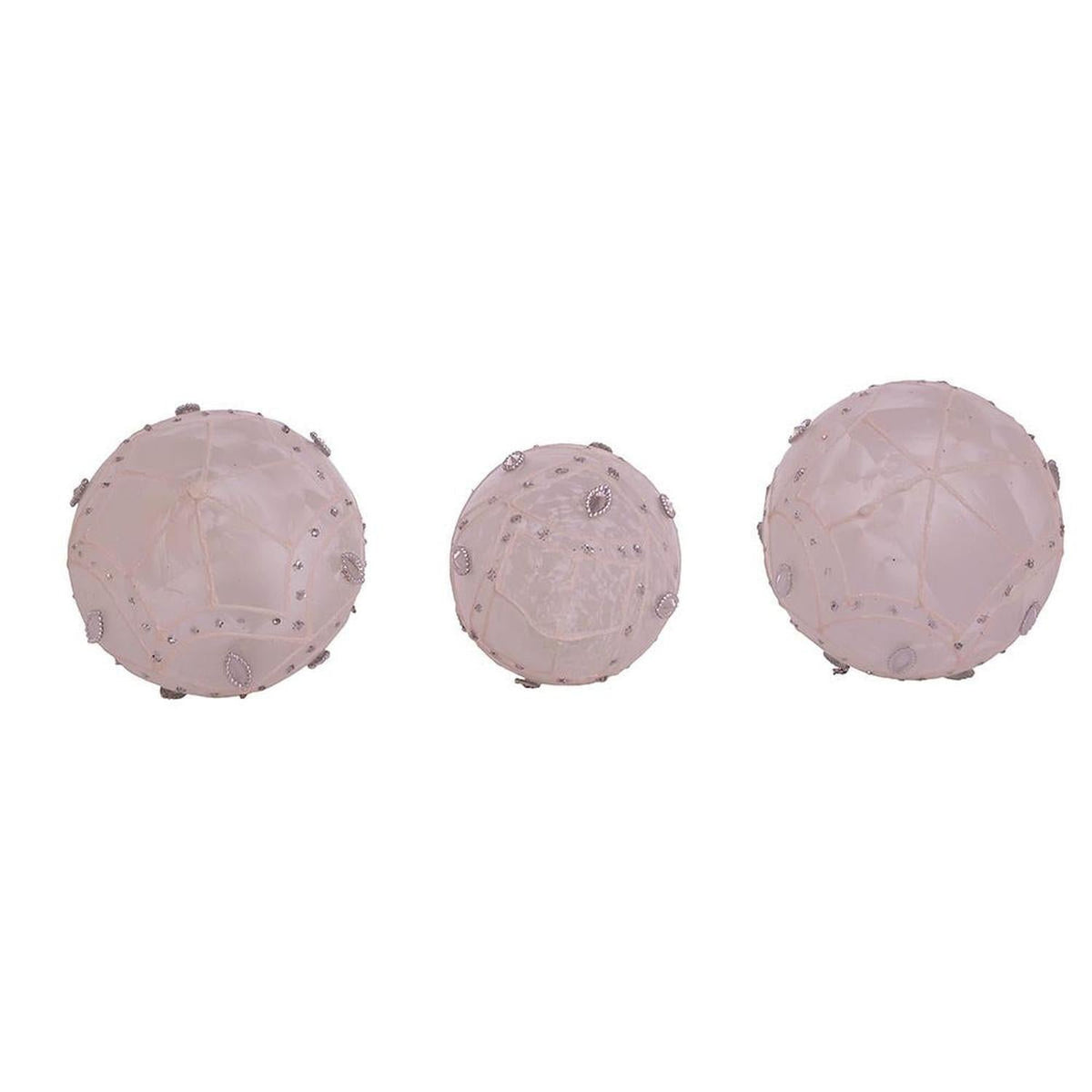 Kurt Adler 80MM White Glass Ball Finial and Onion, 3-Piece Set