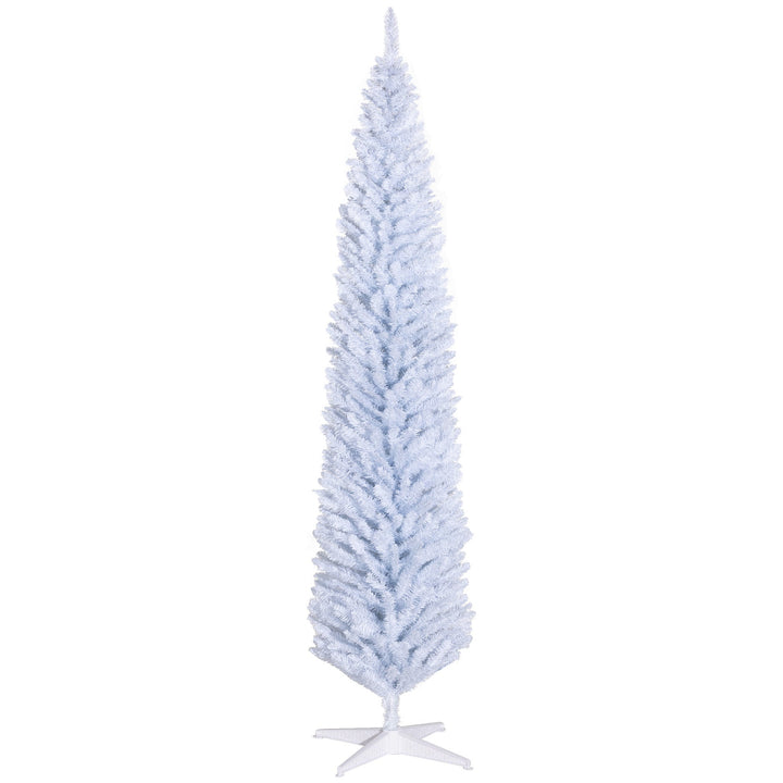 HOMCOM 8' Artificial Pencil Christmas Tree, Christmas tree for living room, entryway or seasonal display