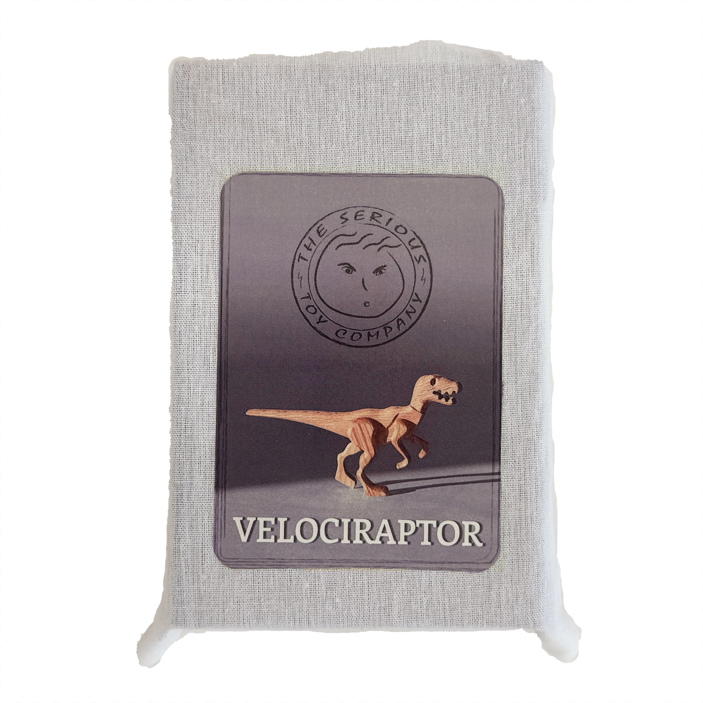 Wooden Velociraptor Dinosaur with Magnetic Joints