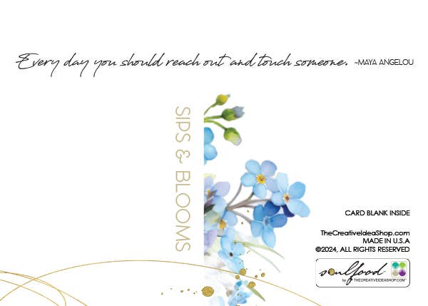 TEA GREETING Card with REAL TEA BAG - Thinking of you Sips