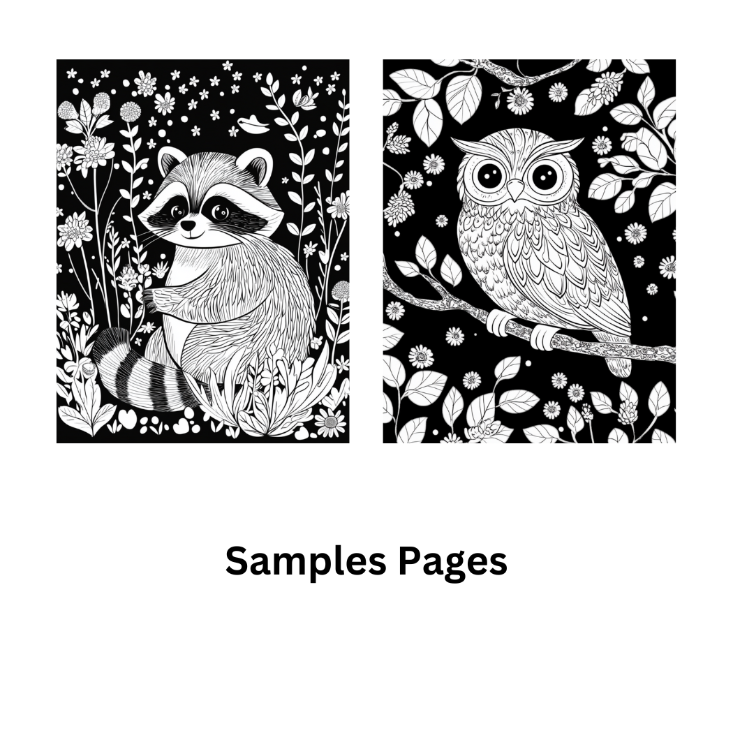Woodland Wonders A Coloring Book of Cute Wild Forest Animals