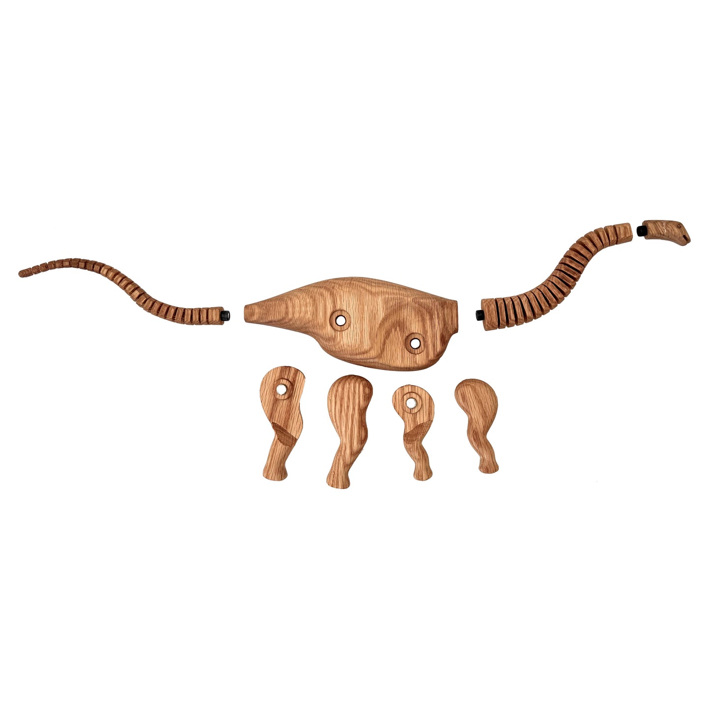 Wooden Apatosaurus Dinosaur with Magnetic Joints