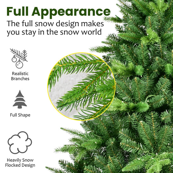 7ft Pre-Lit Christmas Tree with 450 Warm Lights