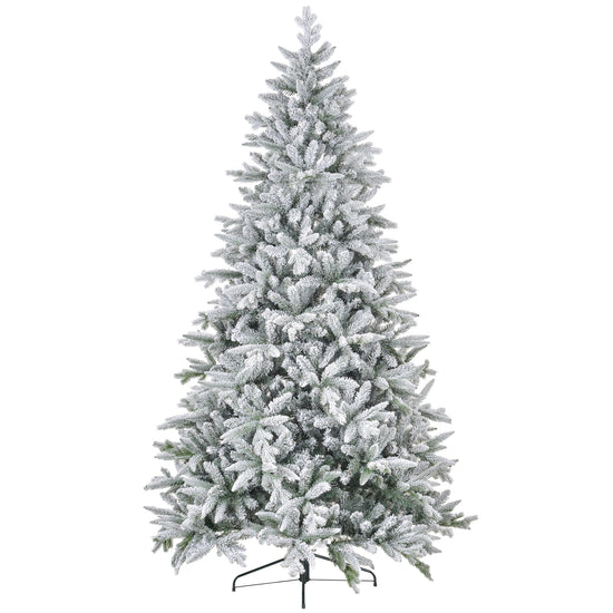 HOMCOM 8ft Snow Flocked Artificial Christmas Tree