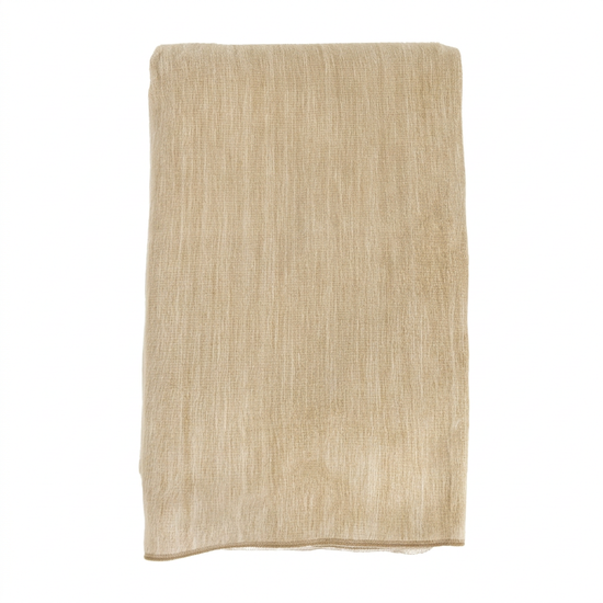 Reversible Handwoven Alpaca Throw Blanket | Camel & Cream | Kani Collection