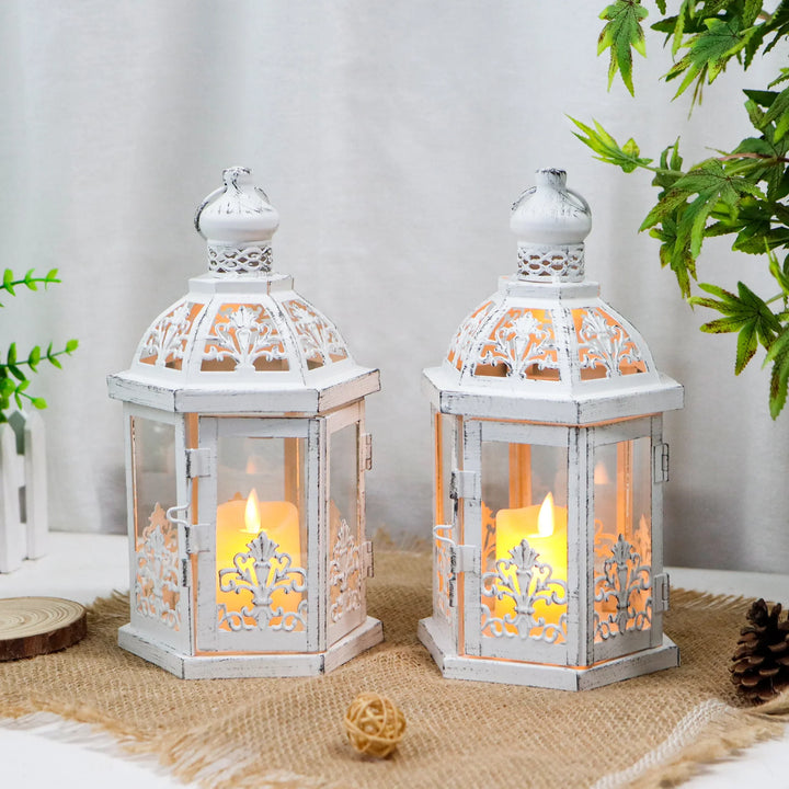9.5" H Vintage Decorative Lanterns Metal Hanging Lantern