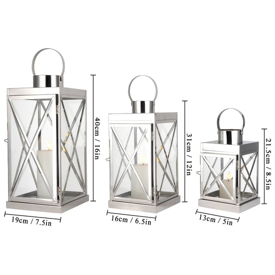 8/12/16 Inch Opulent Metal Candle Lanterns Candle Holder