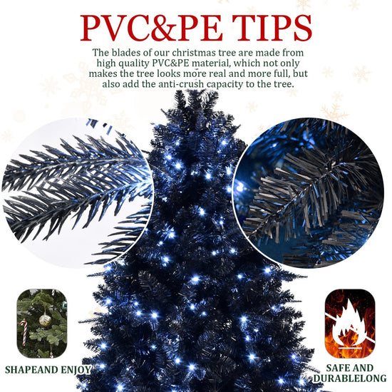 The 6-Foot Pre-Lit Black Christmas Tree