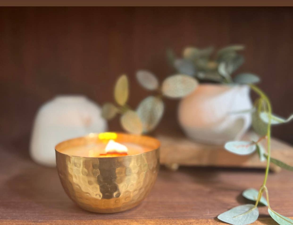 Autumn Brass Bowl Collection-Solid Brass 14ozPure Soy Candle