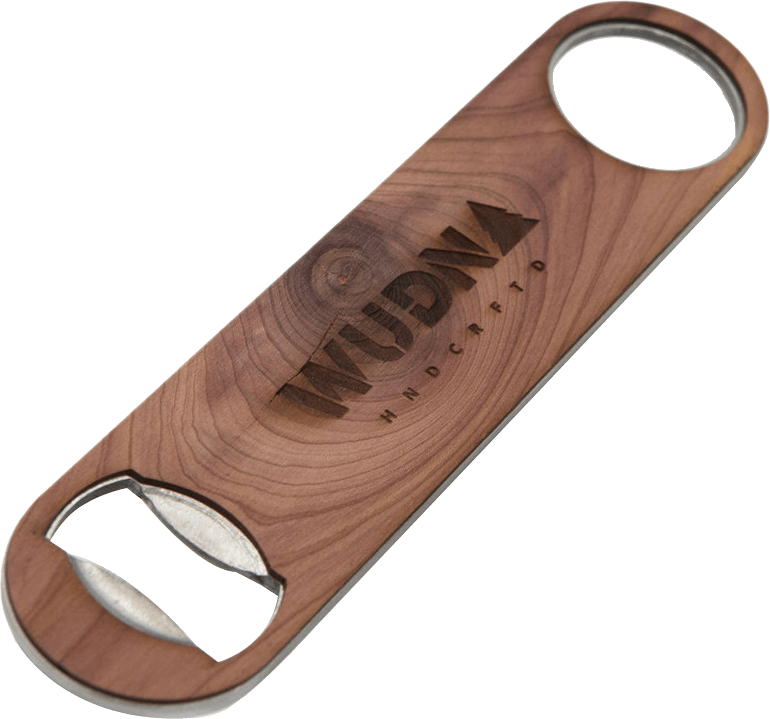 Industrial Wood Bottle Opener
