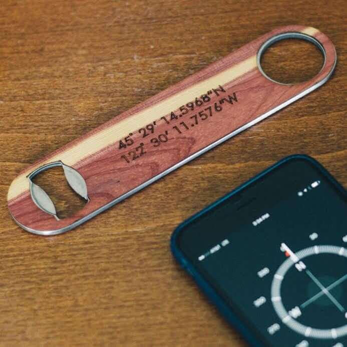 Industrial Wood Bottle Opener