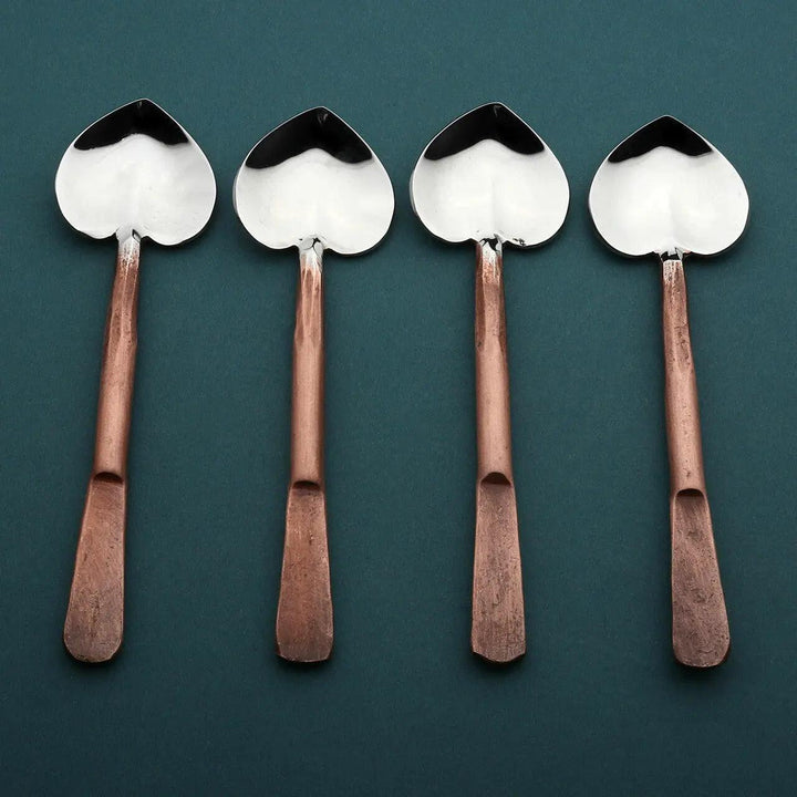 Celia Heart Coffee/Dessert Table Spoon 4 Pc. Set