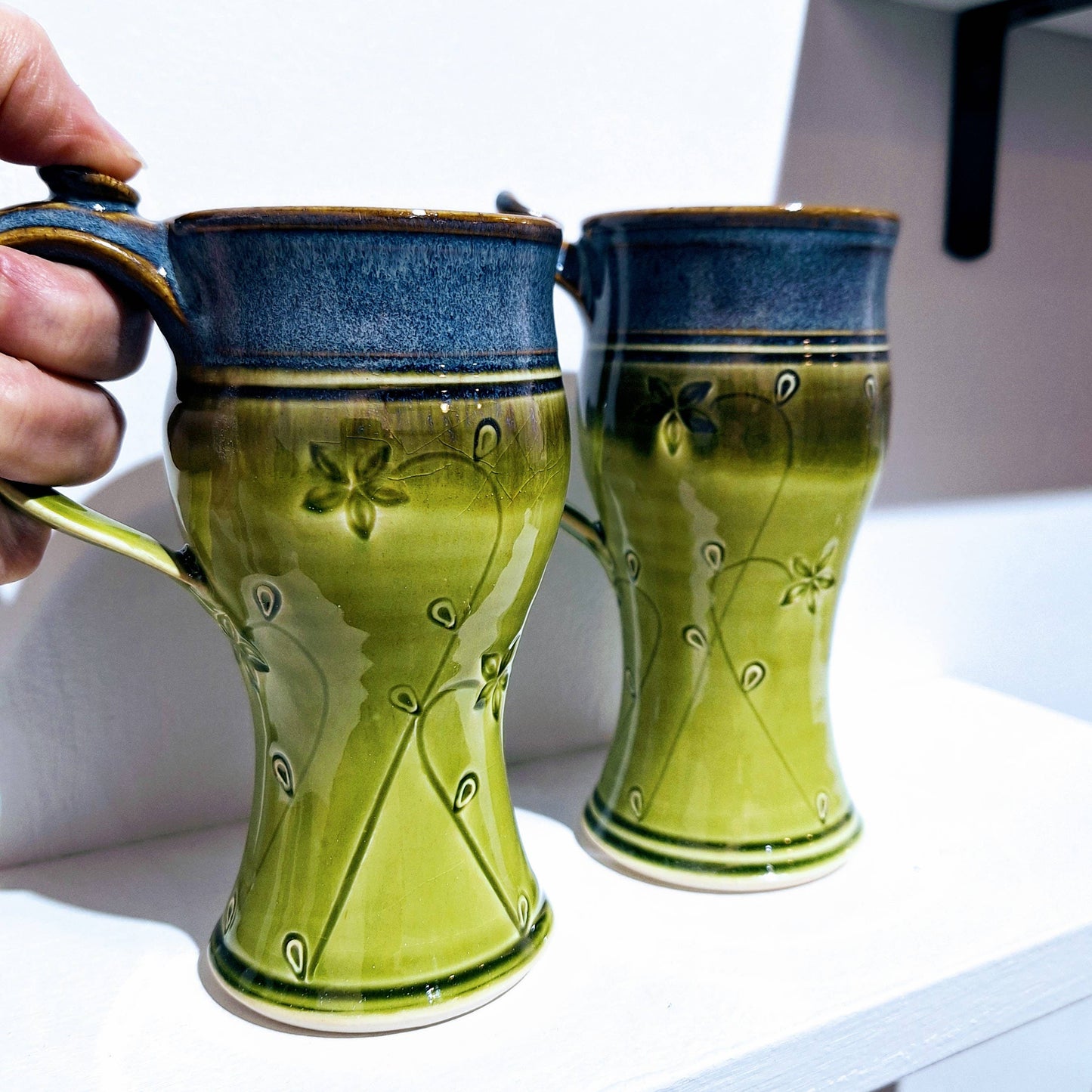 Handmade Stoneware Coffee Mug 10   oz to 12 oz Made to Order
