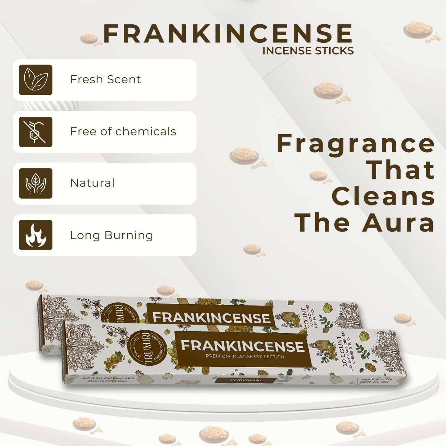 Frankincense Incense Sticks Pack of 2 Total 40 Incense Stick
