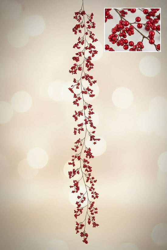 5' Red Berry Garland