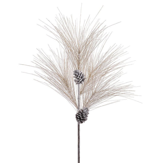 34" Long Pine Needle Spray with Pinecones