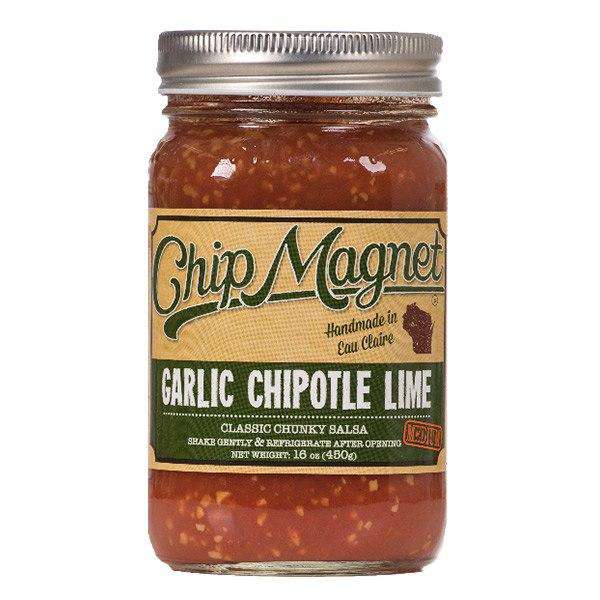 Salsa, Medium, Garlic Chipotle Lime, Vinegar Free, Chip Magnet Spicy Salsa