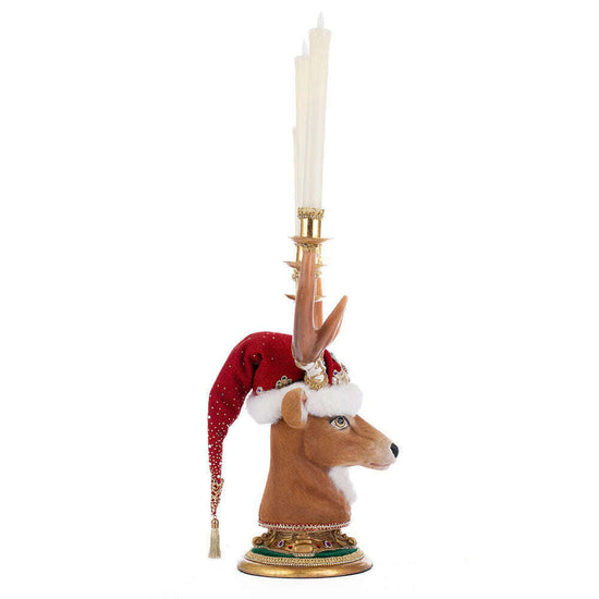 Christmas Ball Deer Head Candelabra | Christmas Decor | Katherine's Collection