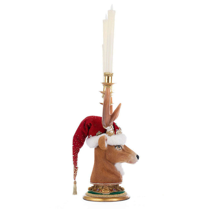 Christmas Ball Deer Head Candelabra | Christmas Decor | Katherine's Collection