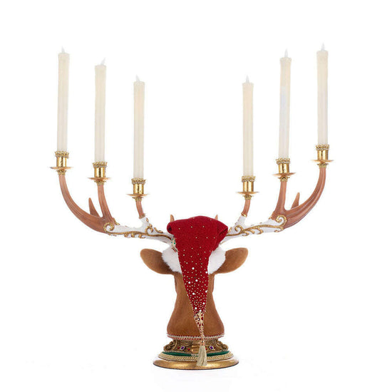 Christmas Ball Deer Head Candelabra | Christmas Decor | Katherine's Collection