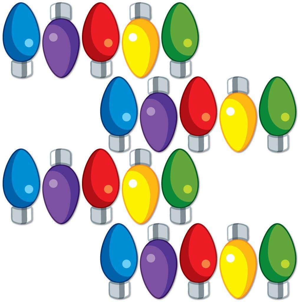 Giant Christmas Light Bulb Pathway Markers Yard Cards 20 piece set