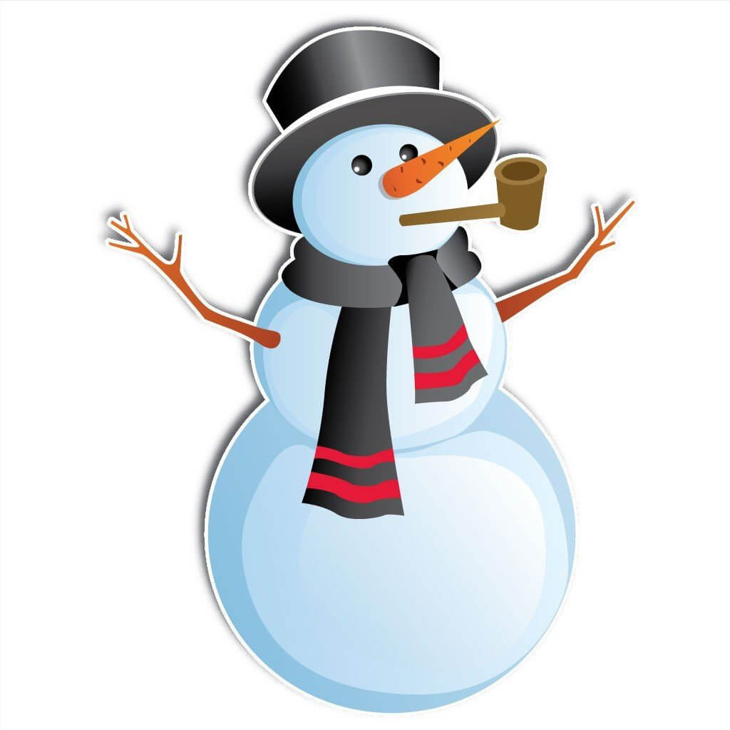 Christmas Snowmen Yard Card Decorations - 3 pc Set | Short Stakes Included