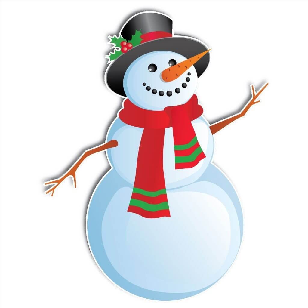 Christmas Snowmen Yard Card Decorations - 3 pc Set | Short Stakes Included