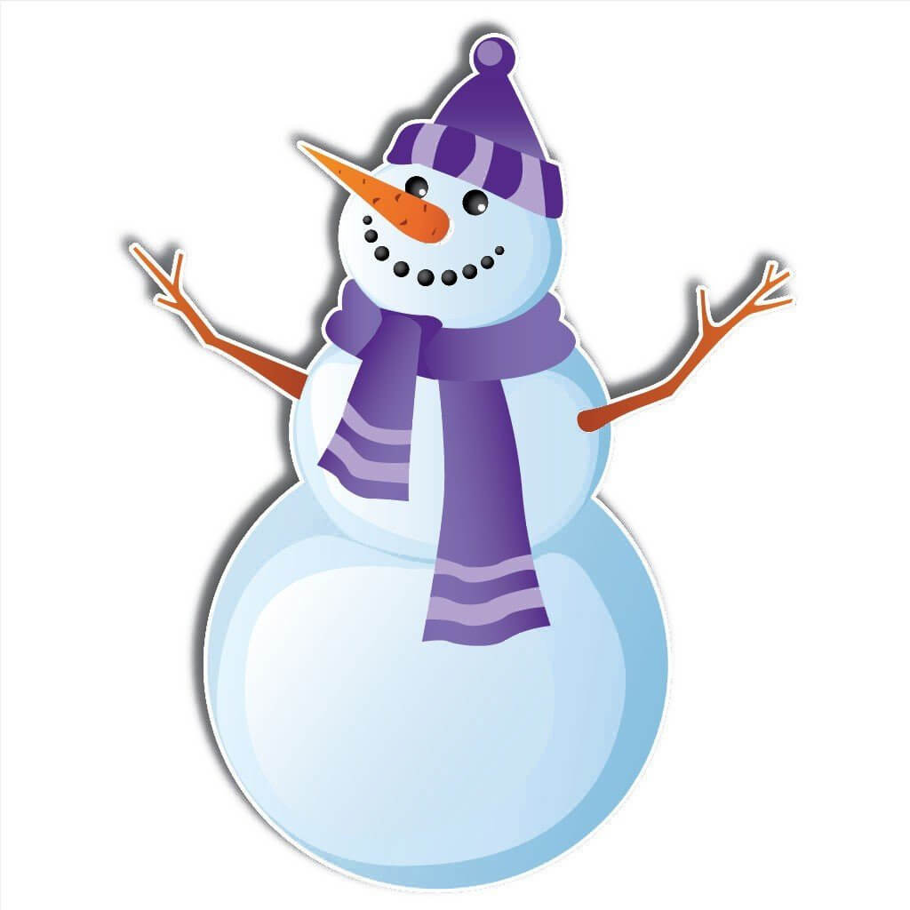 Christmas Snowmen Yard Card Decorations - 3 pc Set | Short Stakes Included