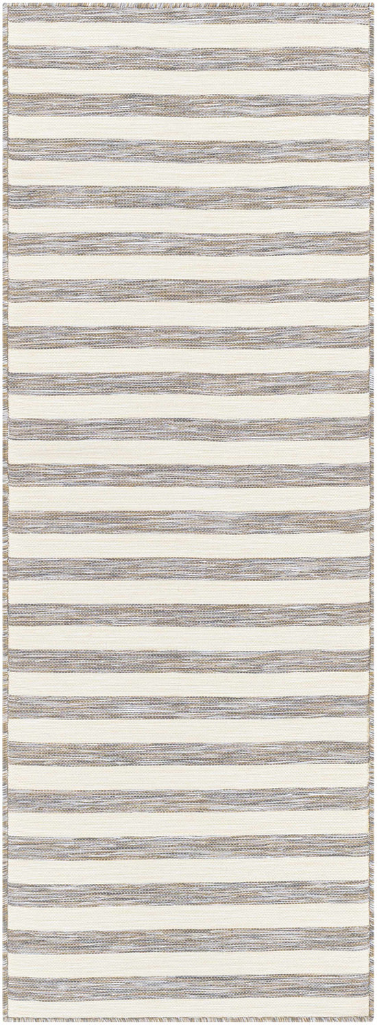 Bongaree Gray Striped Outdoor Carpet - Clearance