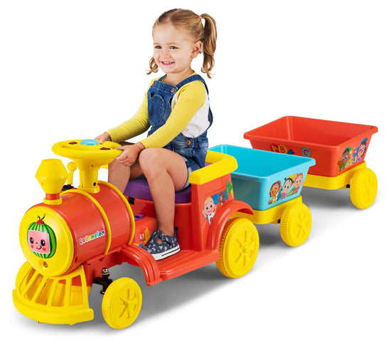 Cocomelon Choo Choo Train Ride-On Toy, 6-Volt Battery-Powered