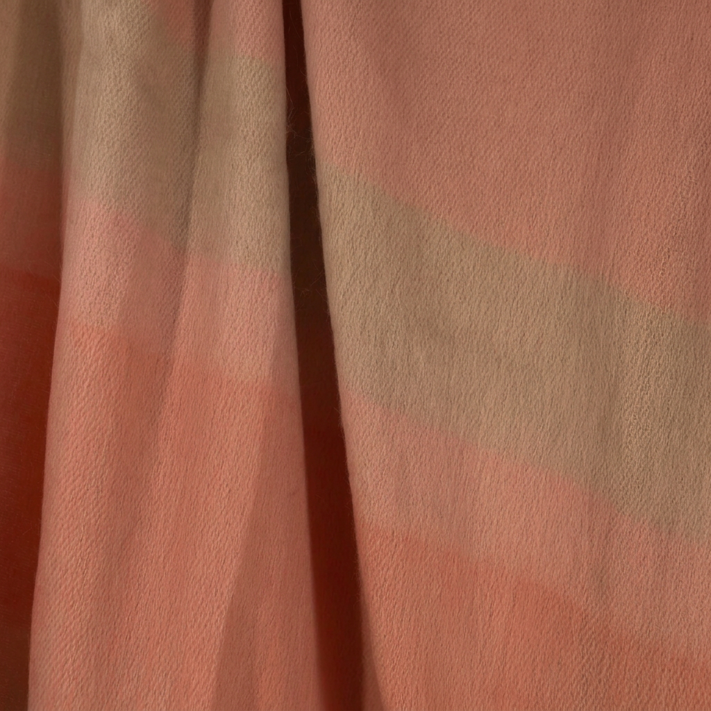 Handwoven Alpaca Throw Blanket | Faded Coral & Braided Fringe | Kallpa Collection