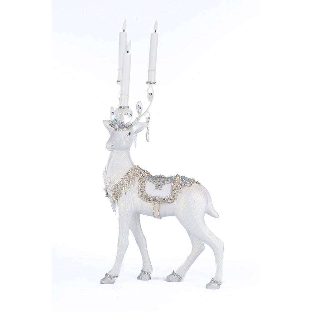 Crystal Christmas Standing Deer Candleholder | Christmas Decor | Katherine's Collection