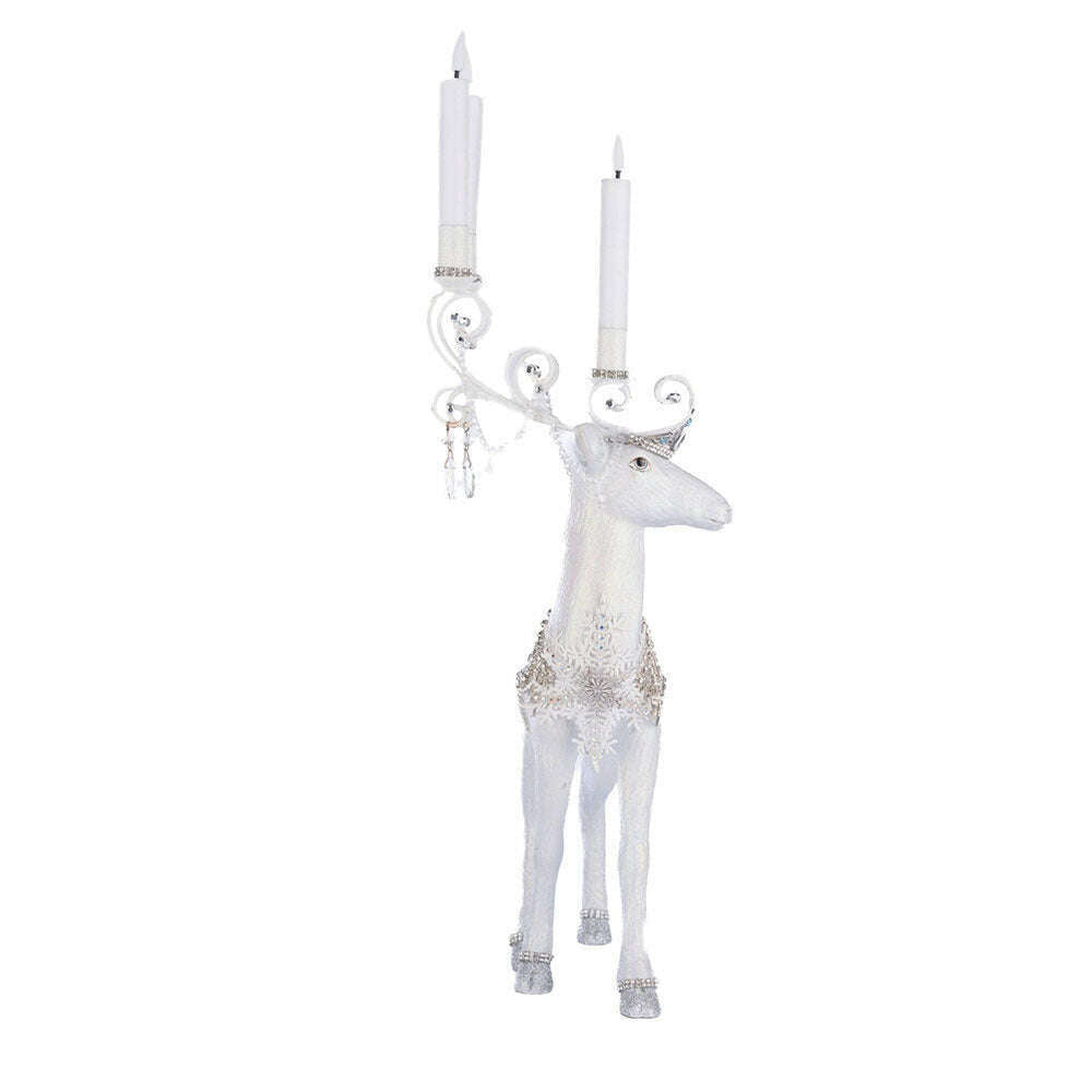 Crystal Christmas Standing Deer Candleholder | Christmas Decor | Katherine's Collection