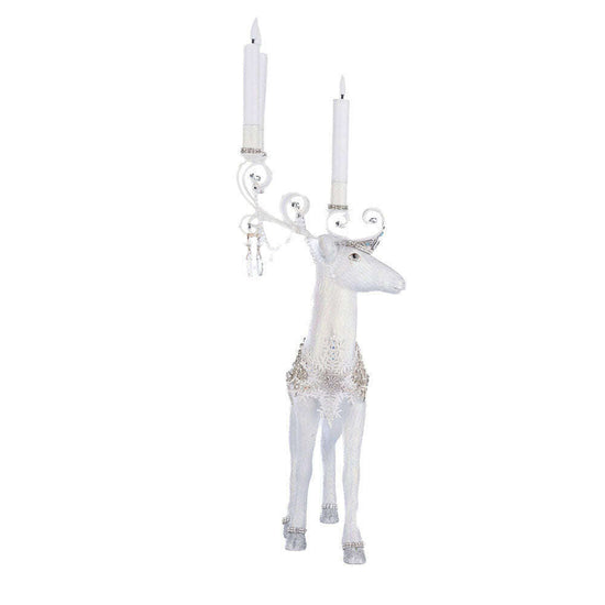 Crystal Christmas Standing Deer Candleholder | Christmas Decor | Katherine's Collection