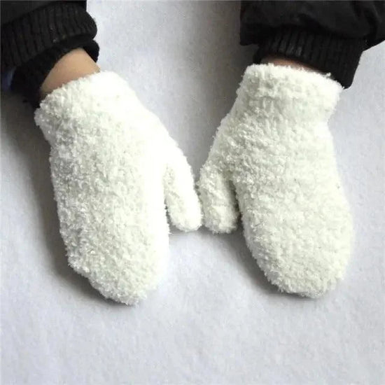 Cute Baby Colorful Thick Warm Gloves For Kids Classic Full Finger Mittens Soft Comfortable Winter Gloves For Children