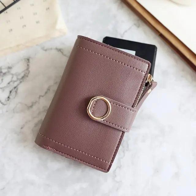 Cute Small Leather Purse For Women And Ladies Fashionable Card Bag Clutch Purse Money Clip Wallet For Females