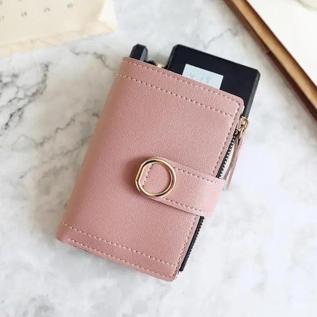 Cute Small Leather Purse For Women And Ladies Fashionable Card Bag Clutch Purse Money Clip Wallet For Females