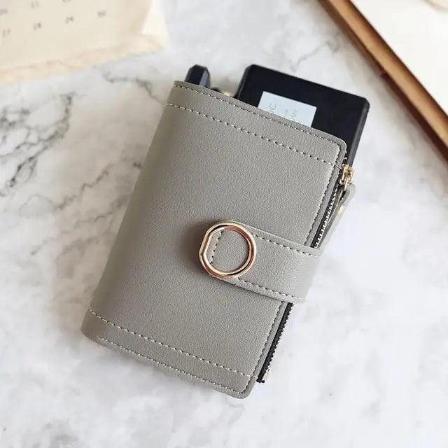 Cute Small Leather Purse For Women And Ladies Fashionable Card Bag Clutch Purse Money Clip Wallet For Females