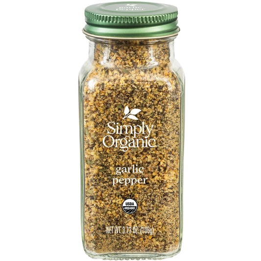Garlic Pepper, Certified Organic, Kosher, 3.73 Oz