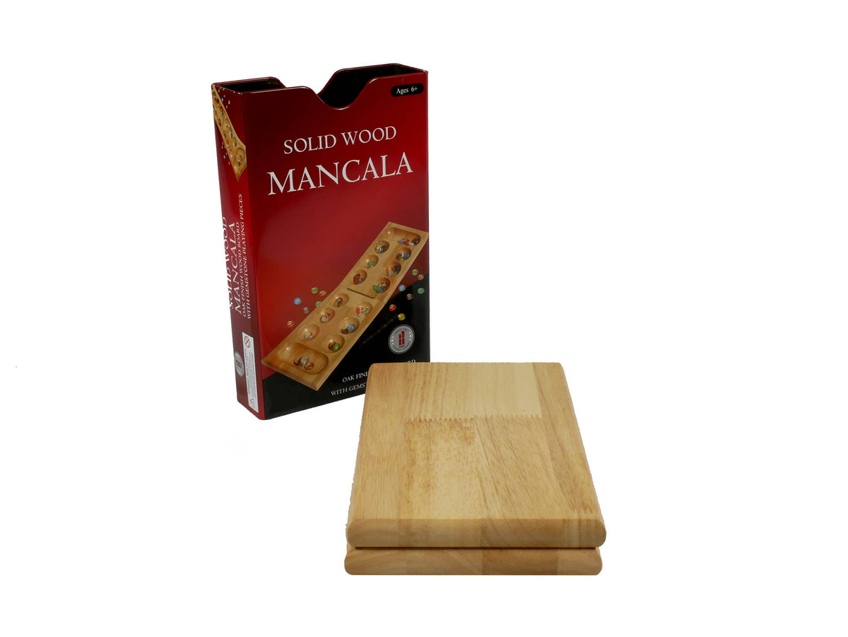 Wood Folding Mancala in Tin Case