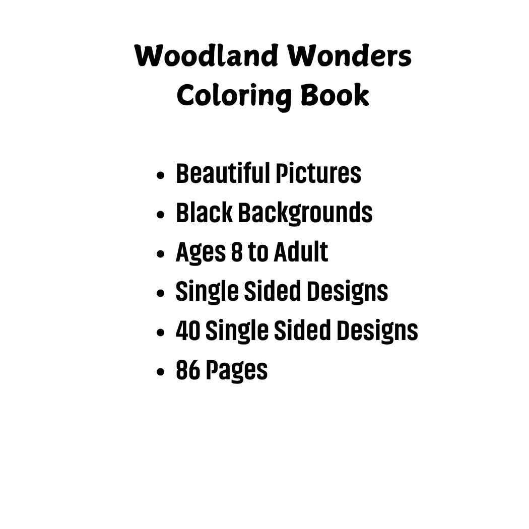 Woodland Wonders A Coloring Book of Cute Wild Forest Animals