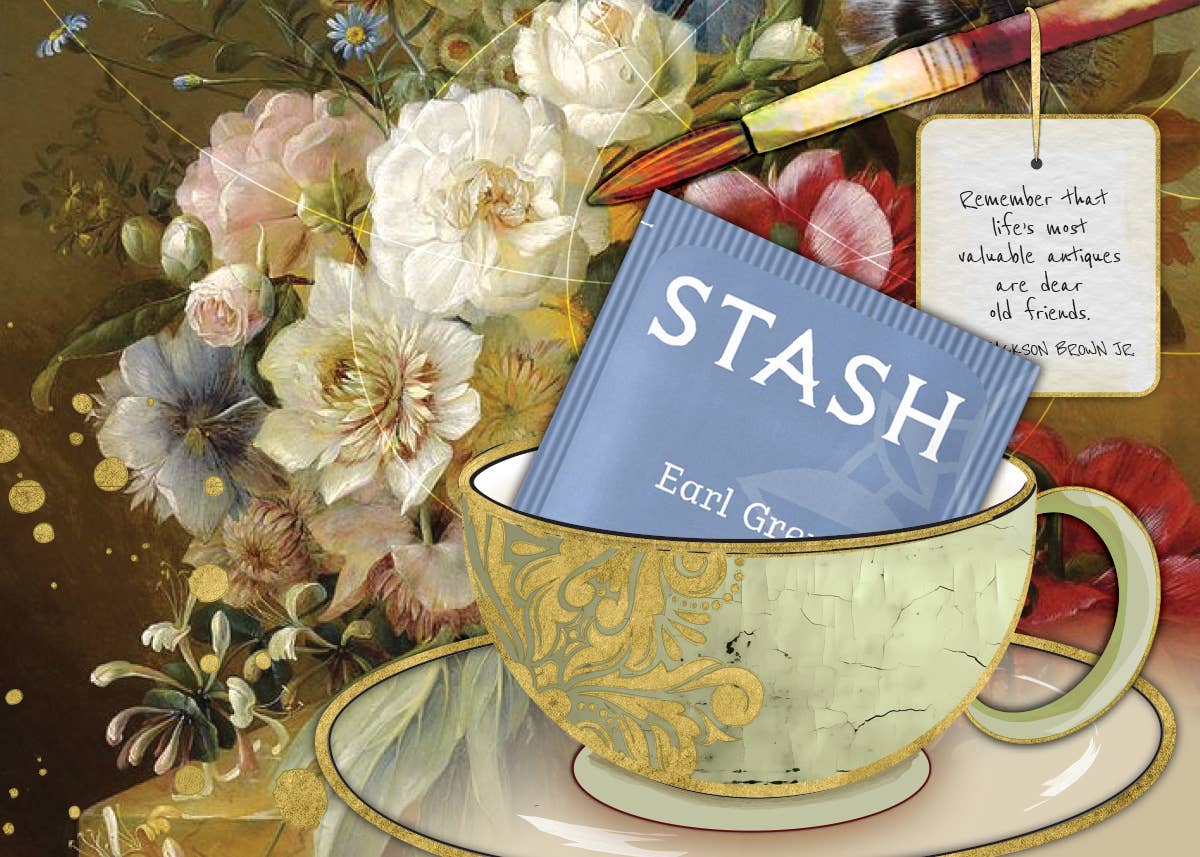 TEA Art Card Georgius J.J. van OS A Still Life of Flowers