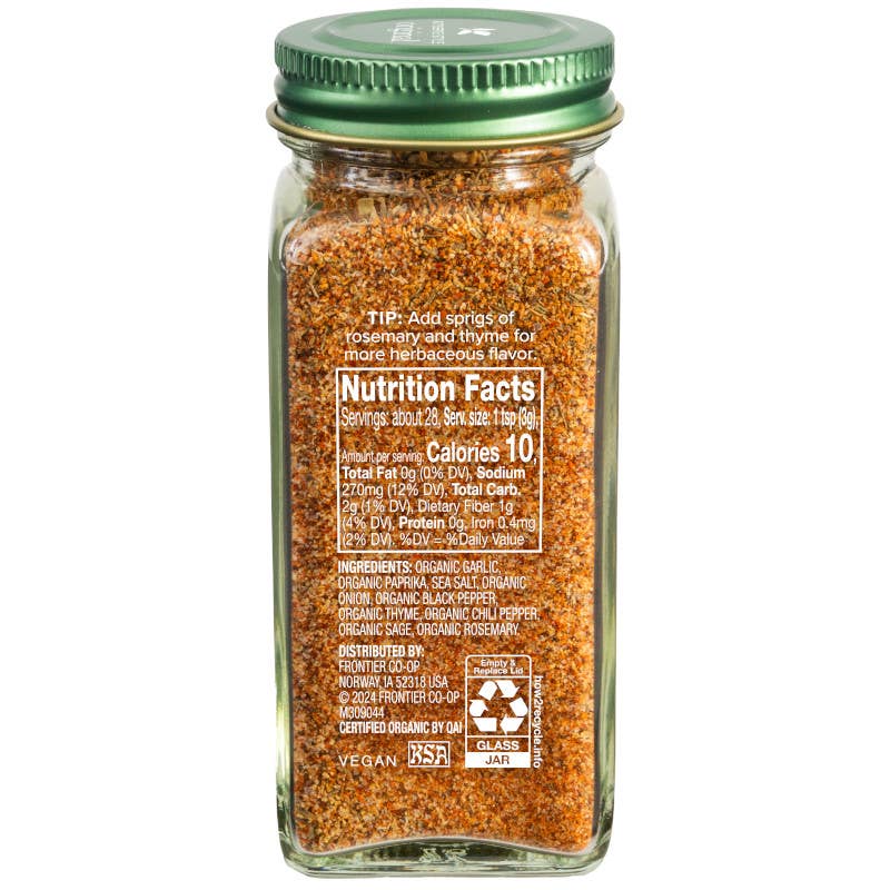 Original Rotisserie Style Seasoning, Certified Organic, 3 Oz