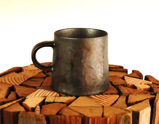 Stone Gray & Bronze Espresso Mug
