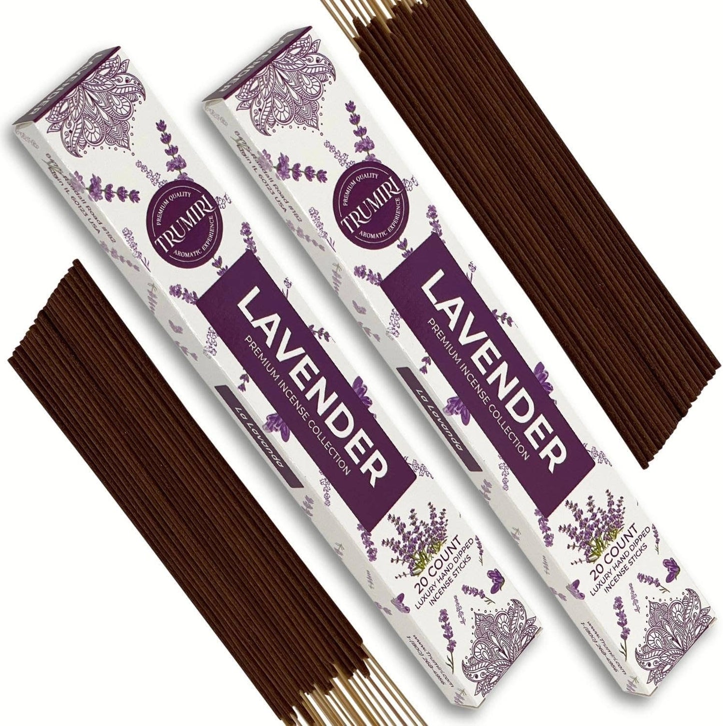 Lavender Incense Sticks Pack of 2, Total 40 Incense Sticks